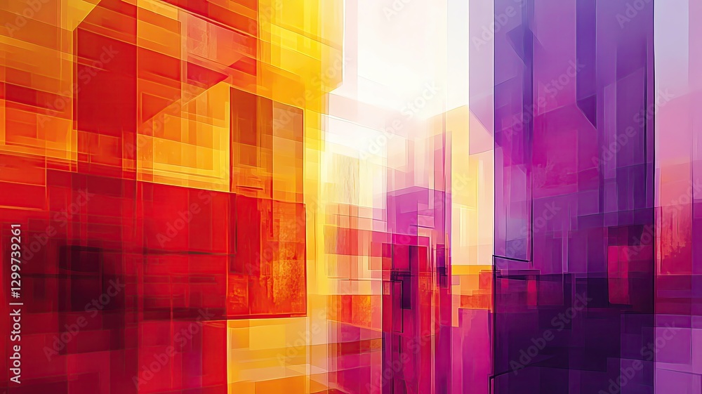 Vibrant abstract patterns in warm colors.