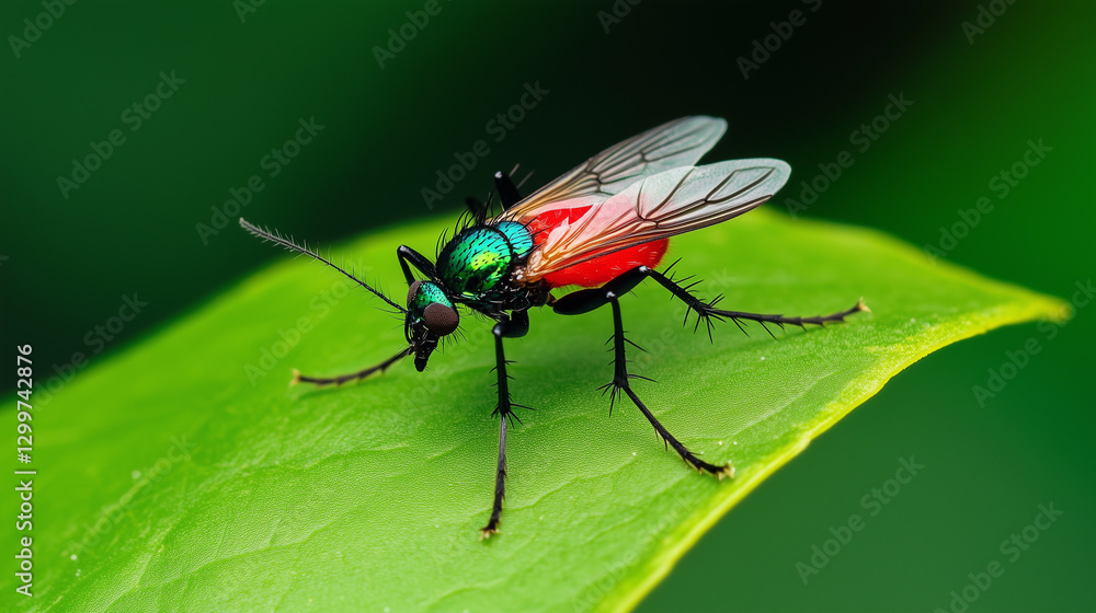 Vibrant insect activity tropical rainforest macro photography lush greenery close-up nature exploration Vibrant insect activity tropical rainforest macro photography lush greenery close-up nature exploration