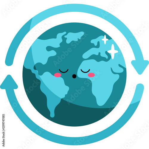 Environment kawai icon elements 