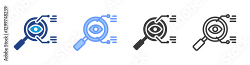 Insight icon set multiple style collection