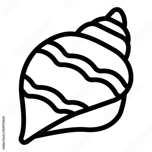 conch shell Line Icon