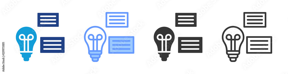 Insight icon set multiple style collection Insight icon set multiple style collection