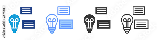 Insight icon set multiple style collection