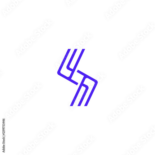 S letter logo with modern minimalist abstract design style