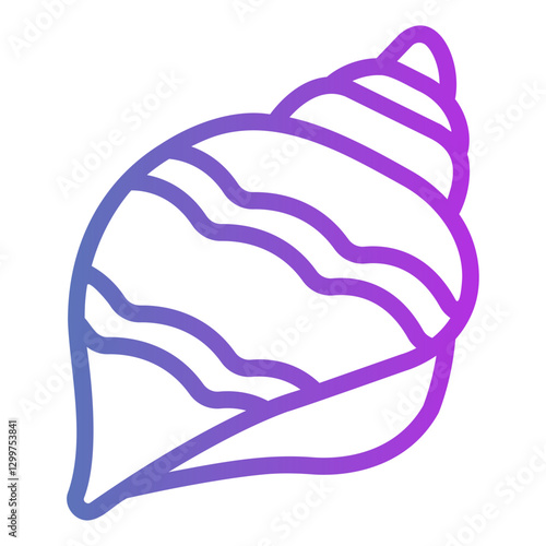 conch shell Gradient icon