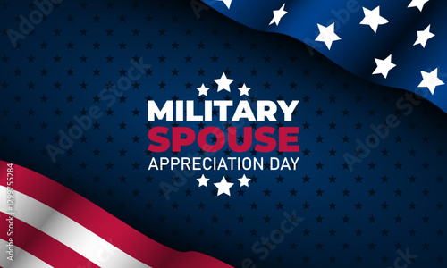 Military Spouse Appreciation Day Background Design Illustration 