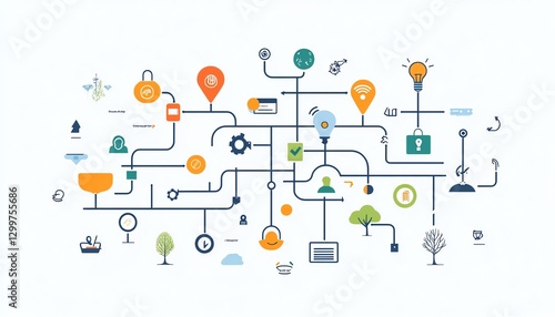 Wallpaper Mural Ethics in everyday life mind map, visualizing the application of moral principles to daily decisions and activities, with an infographic design isolated on a clean white background Torontodigital.ca