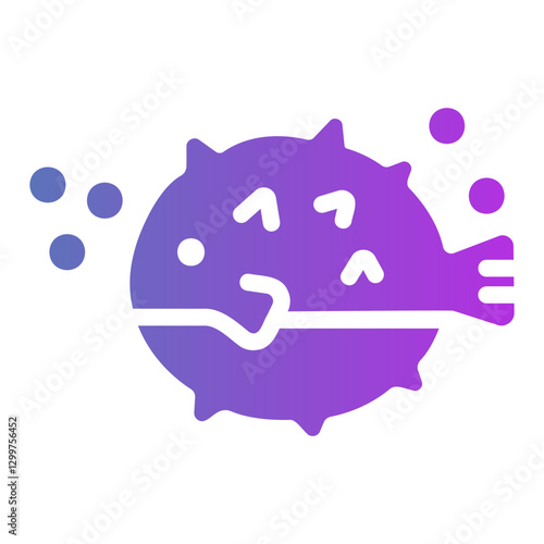 puffer fish Gradient icon