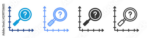 Forecasting icon set multiple style collection