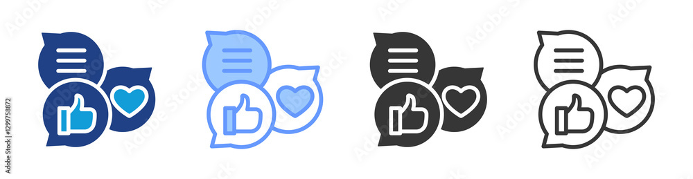 Social Media icon set multiple style collection Social Media icon set multiple style collection