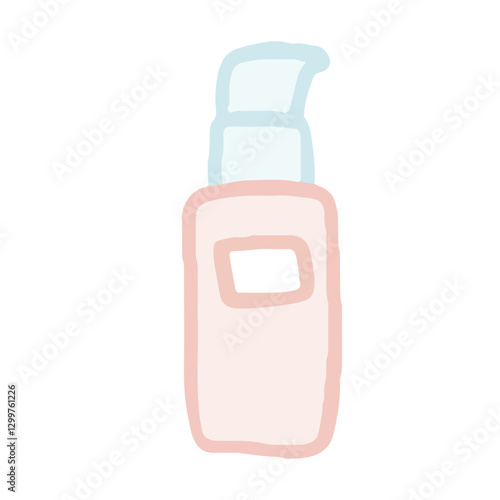 Skincare bottle pump pastel - Cleancers Exfoliants Serums essences Toner moisturizers