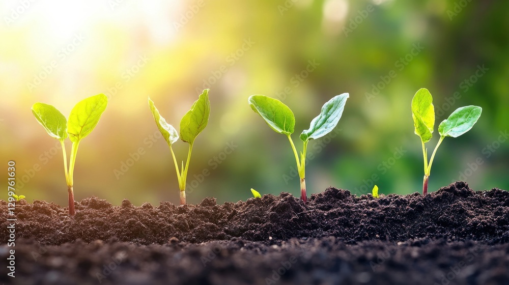 Fresh beetroot plants sprouting in a row, their tender leaves reaching toward the sunlight in a garden bed. Fresh beetroot plants sprouting in a row, their tender leaves reaching toward the sunlight in a garden bed.