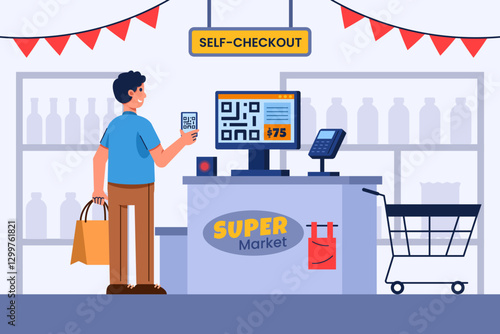 Pay Groceries Using Automatic Cashier Machine