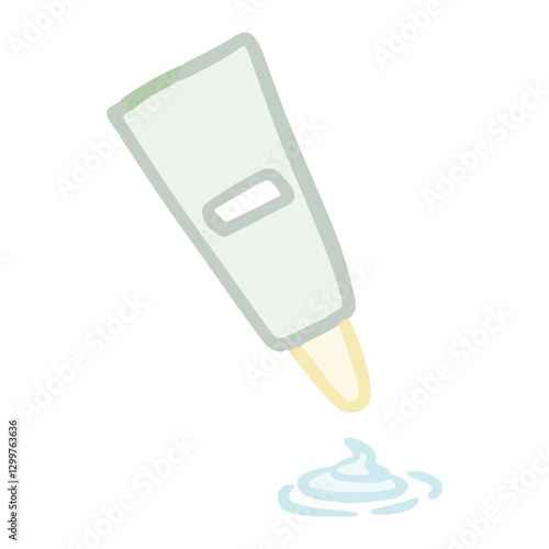 Skincare tube pastel - Cleancers Exfoliants Serums essences Toner moisturizers Sunscreen