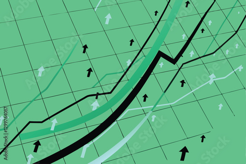 Create an abstract illustration depicting a dynamic stock exchange ticker stream, emphasizing fluctuating data and rapid market changes.  Use vibrant colors and energetic lines.