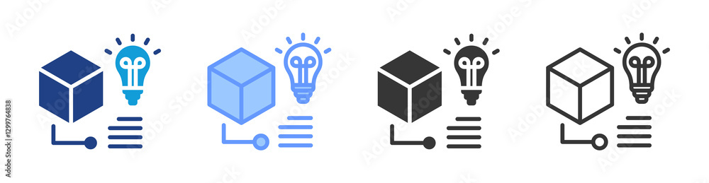 Insight icon set multiple style collection Insight icon set multiple style collection