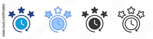 Experience icon set multiple style collection