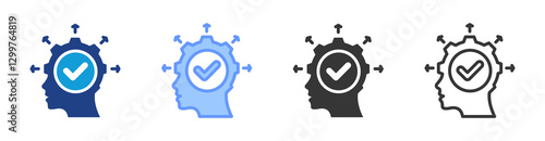 Capability icon set multiple style collection