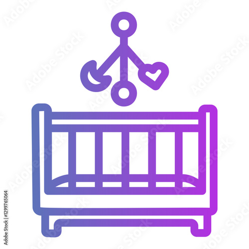 baby cot Gradient icon