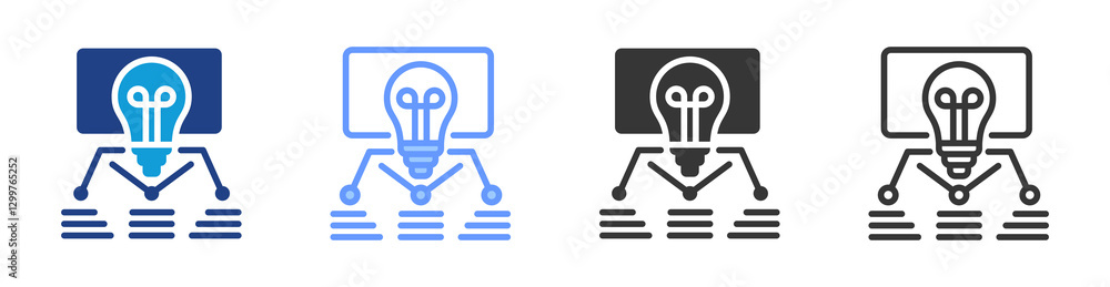Fototapeta premium Field Knowledge icon set multiple style collection
