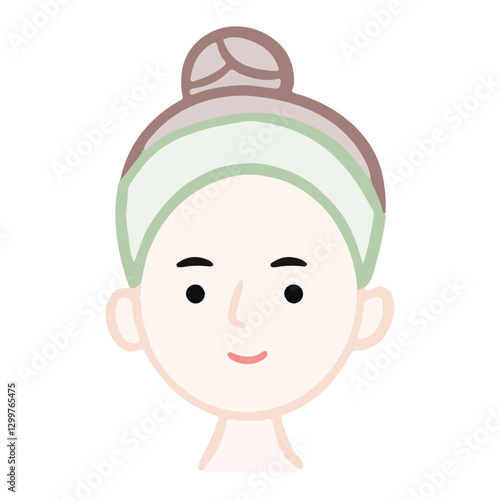 Face before after using skincare pastel