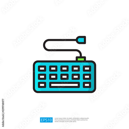 Compact ergonomic wired keyboard featuring essential keys for efficient data input in modern workspace