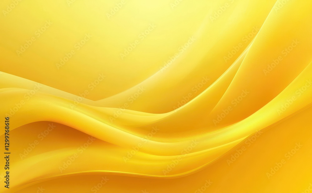 Obraz premium Soft and Flowing Yellow Abstract Background with Smooth Curves and Light Gradients for Creative Design and Wallpaper Use