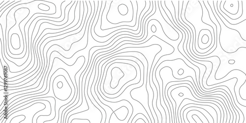 Abstract topographic contours map background .Topographic background and texture, monochrome image. Topography and geography map grid abstract backdrop. Business concept. Topography map concept.

