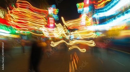 Bright Patterns of Movement in Blurred Light