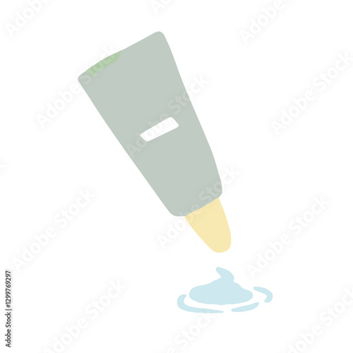 Skincare tube Flat Design - Cleancers Exfoliants Serums essences Toner moisturizers Sunscreen