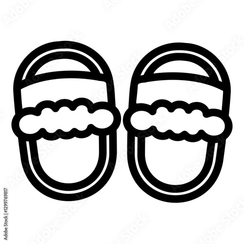 slippers Line Icon