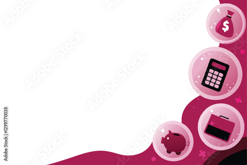 Design a vibrant, abstract background featuring stylized tax-related icons like dollar signs, graphs, and tax forms, arranged creatively in a visually appealing composition.
