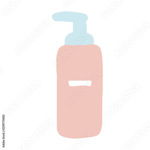 Skincare bottle pump Flat Design - Cleancers Exfoliants Serums essences Toner moisturizers Sunscreen