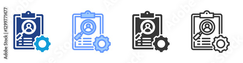 Case Management icon set multiple style collection
