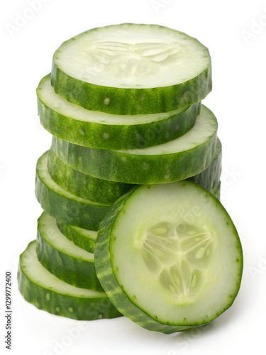 cucumber on white background
