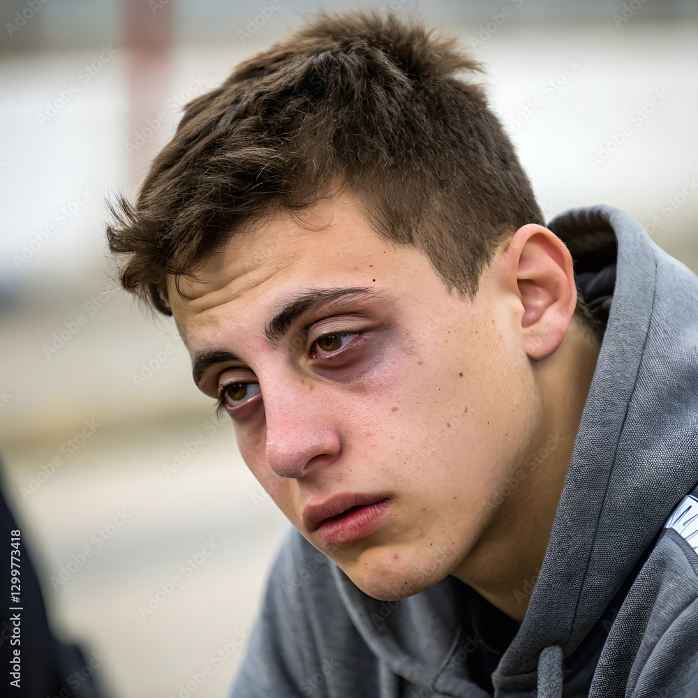 Obraz premium portrait of sad man