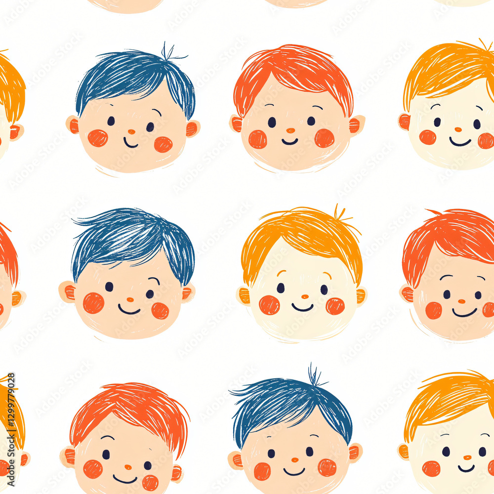 A close-up image capturing the charming face of a young boy filled with innocence and joyful expression A close-up image capturing the charming face of a young boy filled with innocence and joyful expression