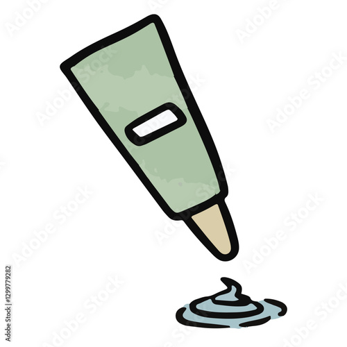 Skincare tube Watercolor - Cleancers Exfoliants Serums essences Toner moisturizers Sunscreen