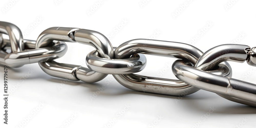 Fototapeta premium metal chain isolated on white