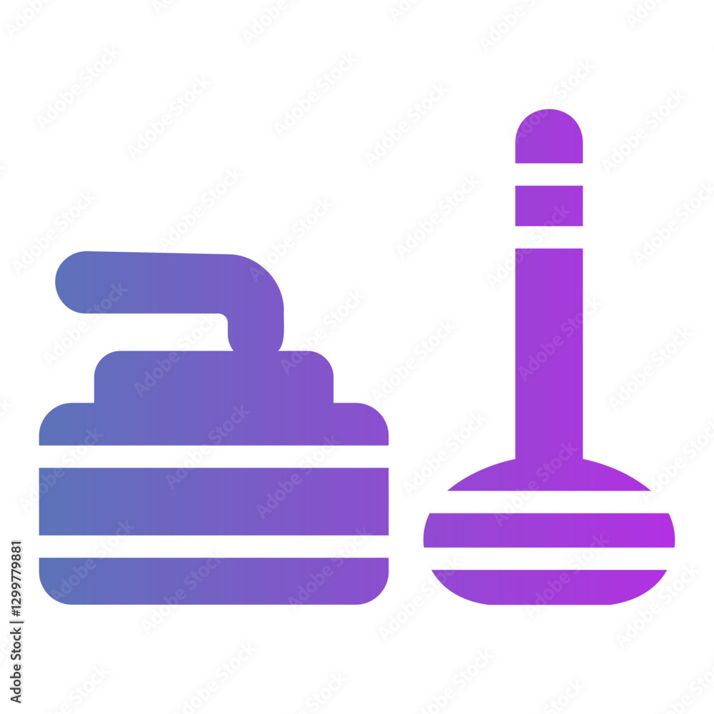 curling Gradient icon curling Gradient icon