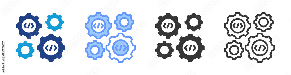 Component icon set multiple style collection Component icon set multiple style collection