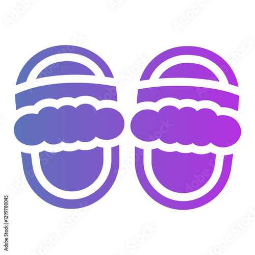 slippers Gradient icon
