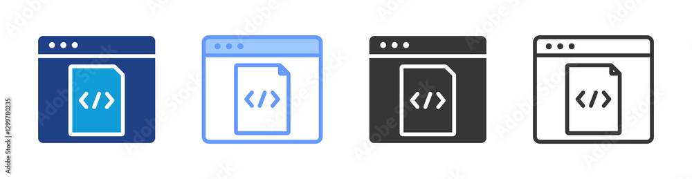 Framework icon set multiple style collection Framework icon set multiple style collection