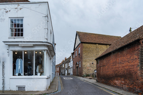 Fototapeta Naklejka Na Ścianę i Meble -  A view of Sandwich, a small town in southeast England	