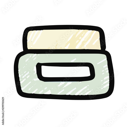 Skincare Jar, Pot Hand-Drawn - Exfoliants Scrub moisturizers