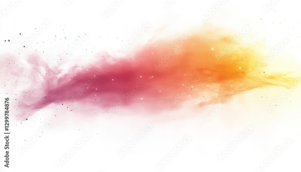 Fototapeta premium Abstract Colorful Particle Burst on White Background