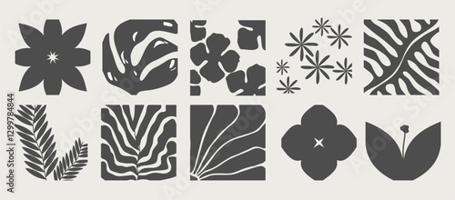 Abstract background with a floral theme. Floral wall decoration