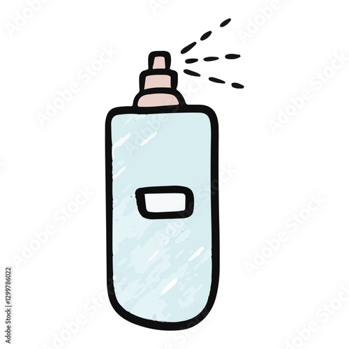 Skincare bottle spray Hand-Drawn - Cleancers Exfoliants Serums essences Toner moisturizers