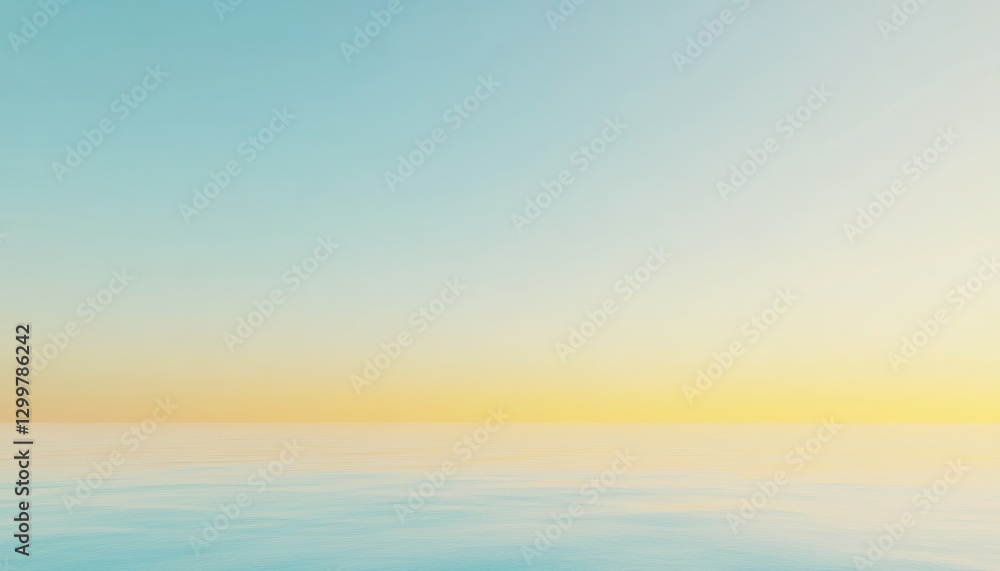 Obraz premium Peaceful Sunset over Calm Ocean Water with Soft Pastel Colors