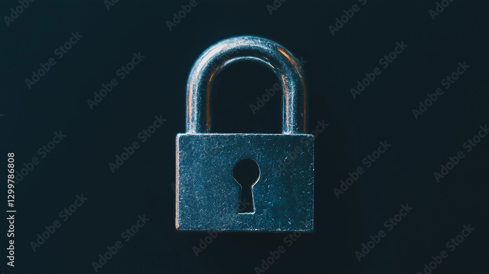 Fototapeta premium Close-up of a metallic padlock